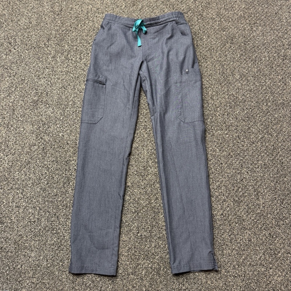 FIGS Technical Collection Women's Scrub Pants XXS Gray Solid Knit TW2000R
